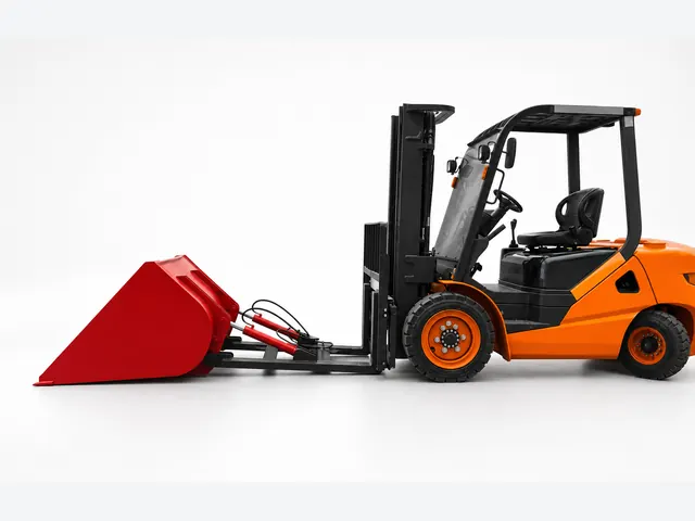 Forklift kova ataşmanı ürün ve saha uygulaması ürün sunum görseli 1